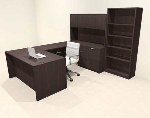 6pcs U Shaped 60"w X 102"d Modern Executive Office Desk, #OT-SUS-U73