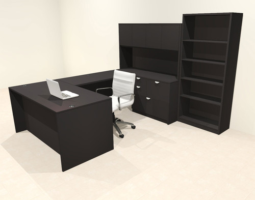 6pcs U Shaped 60"w X 102"d Modern Executive Office Desk, #OT-SUS-U74