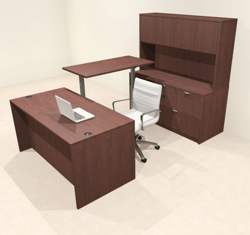 5pcs U Shaped 60"w X 102"d Modern Executive Office Desk, #OT-SUS-UH27
