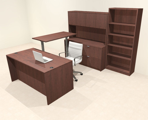 6pcs U Shaped 60"w X 102"d Modern Executive Office Desk, #OT-SUS-UH67