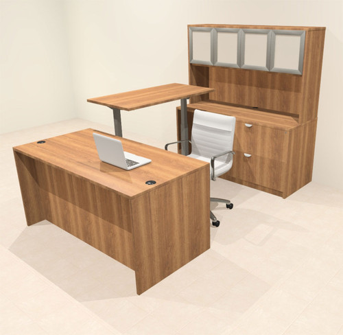 5pcs U Shaped 60"w X 102"d Modern Executive Office Desk, #OT-SUS-UH81