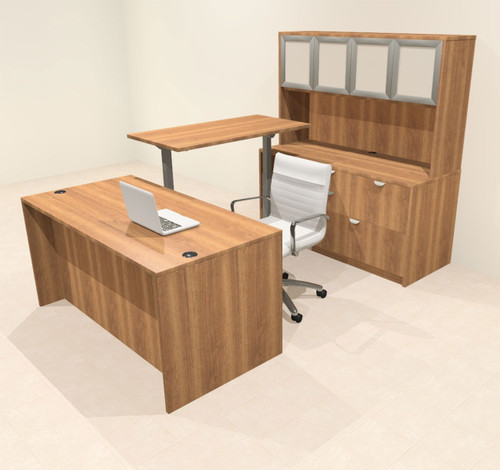 5pcs U Shaped 60"w X 102"d Modern Executive Office Desk, #OT-SUS-UH86