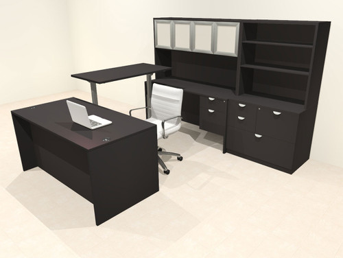 7pcs U Shaped 60"w X 102"d Modern Executive Office Desk, #OT-SUS-UH109