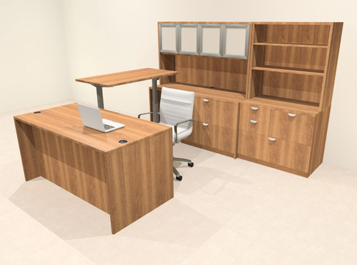 7pcs U Shaped 60"w X 102"d Modern Executive Office Desk, #OT-SUS-UH111