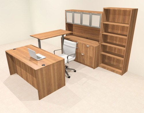 6pcs U Shaped 60"w X 102"d Modern Executive Office Desk, #OT-SUS-UH131
