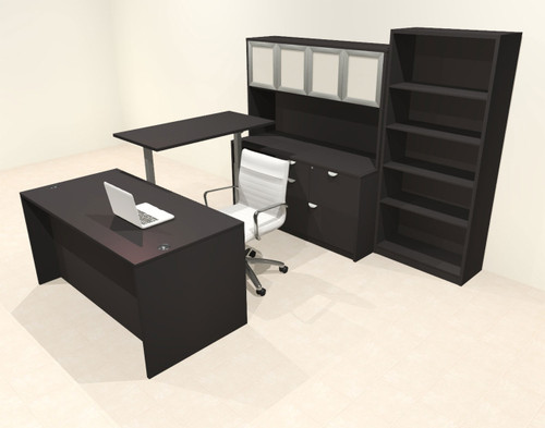 6pcs U Shaped 60"w X 102"d Modern Executive Office Desk, #OT-SUS-UH134