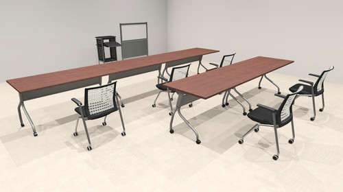 5pcs I Shape 15' Feet Nesting Training / Conference Table, #OT-SUL-T17-A