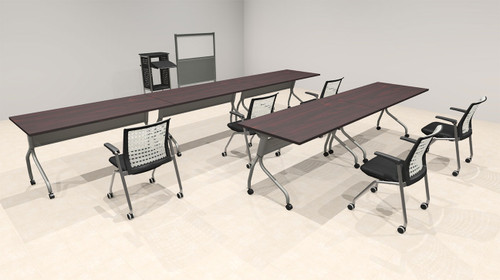 5pcs I Shape 15' Feet Nesting Training / Conference Table, #OT-SUL-T18-A