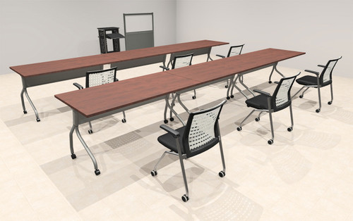 6pcs I Shape 15' Feet Nesting Training / Conference Table, #OT-SUL-T22-A