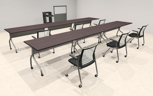 6pcs I Shape 15' Feet Nesting Training / Conference Table, #OT-SUL-T23-A