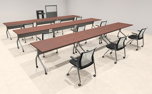 9pcs I Shape 15' Feet Nesting Training / Conference Table, #OT-SUL-T37-A