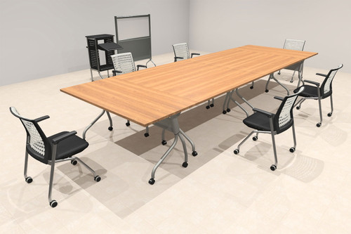 6pcs RETANGULAR Shape 15' Feet Nesting Training / Conference Table, #OT-SUL-T21-B