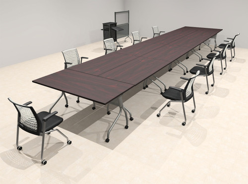 10pcs RETANGULAR Shape 25' Feet Nesting Training / Conference Table, #OT-SUL-T43-C