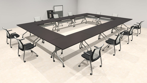 11pcs O Shape 20' Feet Nesting Training / Conference Table, #OT-SUL-T49-C