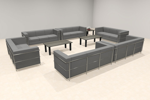 6pcs 18 Person Modern Office LeatherSoft SOFA Set, #UF-REG-SF6-C