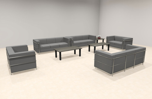 5pcs 13 Person Modern Office LeatherSoft LOVE + SOFA Set, #UF-REG-LSF4-C