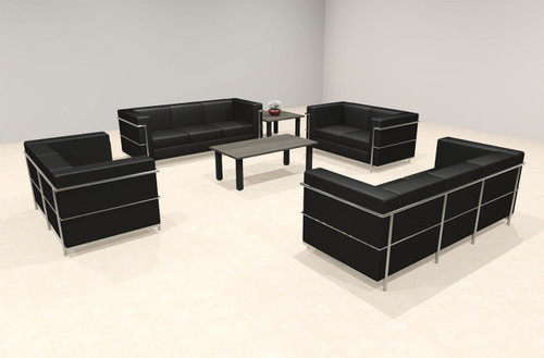 4pcs 10 Person Modern Office LeatherSoft LOVE + SOFA Set, #UF-REG-LSF3-D