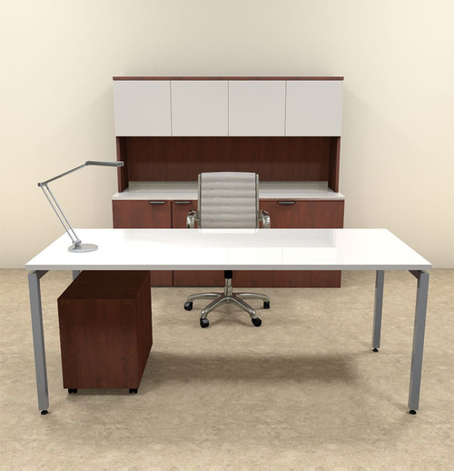 4pc Modern Contemporary Executive Office Desk Set, #OF-CON-D12