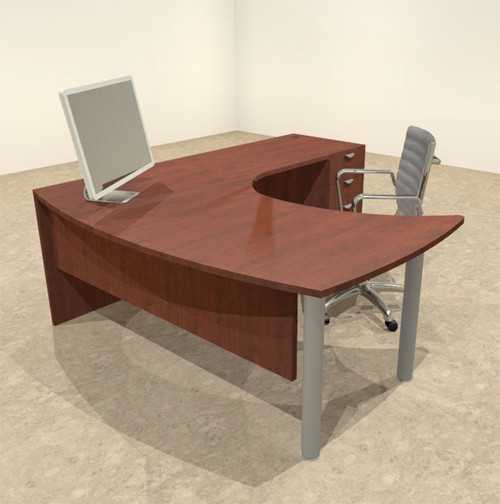 3pc L Shaped Modern Contemporary Executive Office Desk Set, #OF-CON-L12
