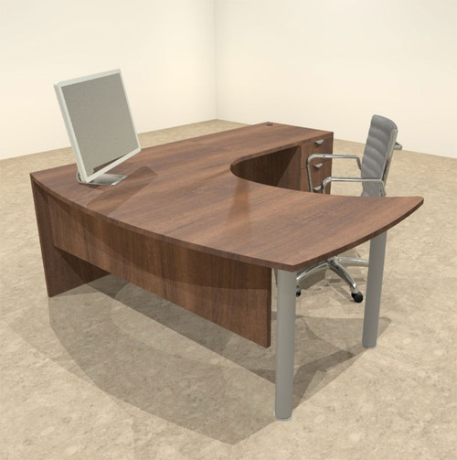 3pc L Shaped Modern Contemporary Executive Office Desk Set, #OF-CON-L14