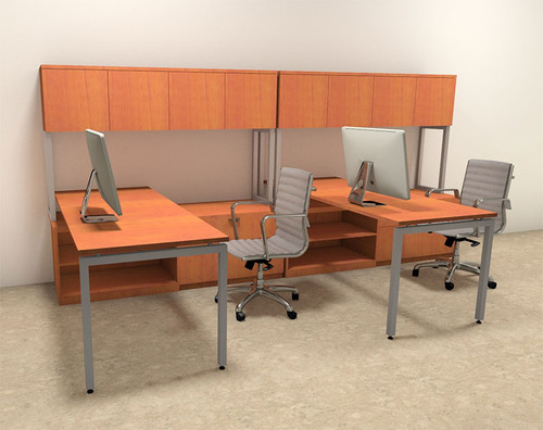 Two Persons Modern Executive Office Workstation Desk Set, #OF-CON-S1