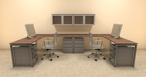Two Persons Modern Executive Office Workstation Desk Set, #OF-CON-S19