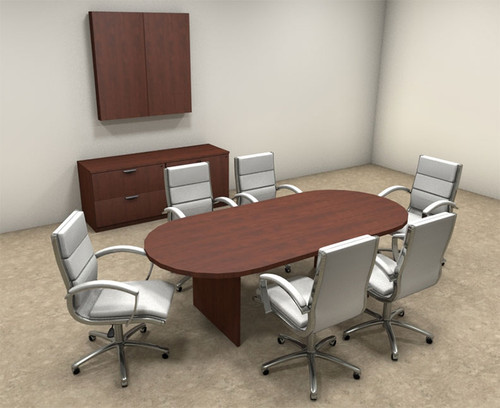 Modern Racetrack 8' Feet Conference Table, #OT-SUL-C6