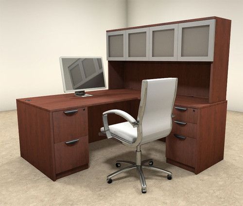 5pc L Shaped Modern Executive Office Desk, #OT-SUL-L30