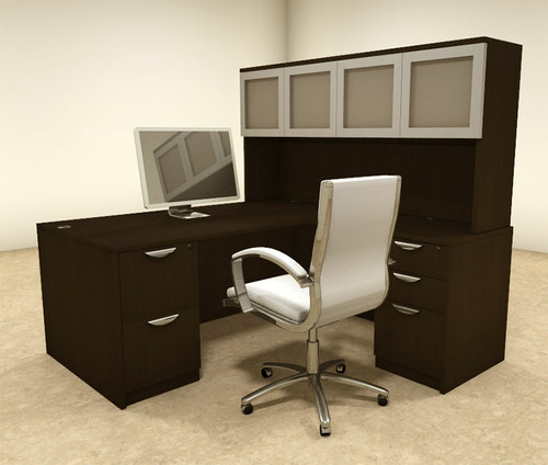 5pc L Shaped Modern Executive Office Desk, #OT-SUL-L32