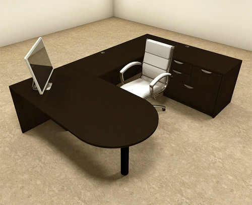 4pc U Shaped Modern Executive Office Desk, #OT-SUL-U12