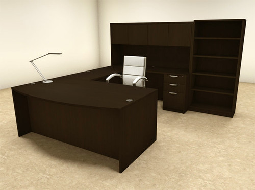 6pc U Shaped Modern Executive Office Desk, #OT-SUL-U32