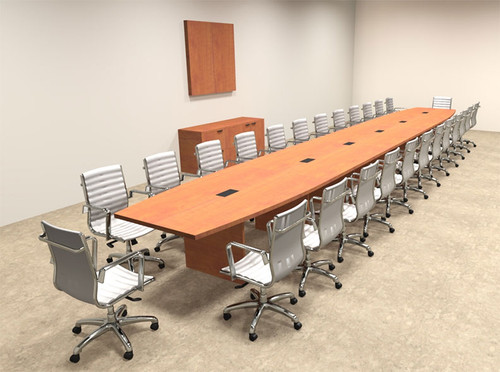 Modern Boat Shapedd 28' Feet Conference Table, #OF-CON-C101