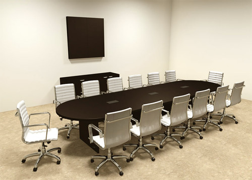 Modern Racetrack 14' Feet Conference Table, #OF-CON-C15