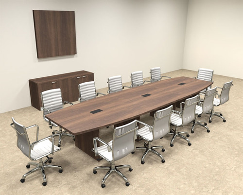 Modern Boat Shapedd 14' Feet Conference Table, #OF-CON-C69