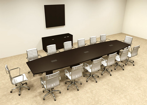 Modern Boat Shapedd 16' Feet Conference Table, #OF-CON-C75