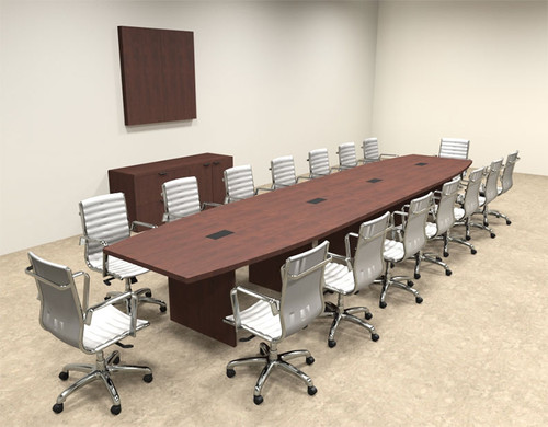 Modern Boat Shapedd 18' Feet Conference Table, #OF-CON-C77