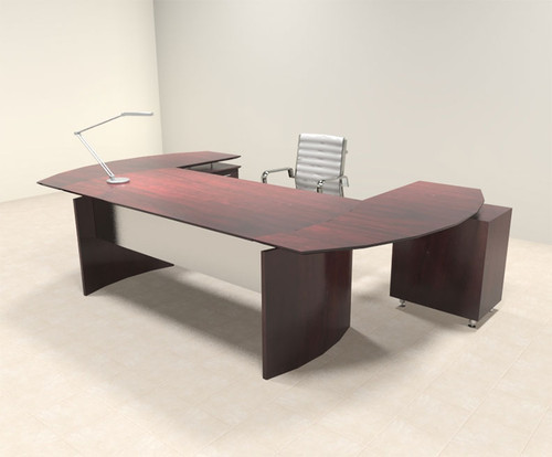 3pc Modern Contemporary U Shaped Executive Office Desk Set, #MT-MED-O8 3pc Modern Contemporary U Shaped Executive Office Desk Set, #MT-MED-O8