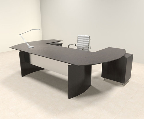3pc Modern Contemporary U Shaped Executive Office Desk Set, #MT-MED-O9