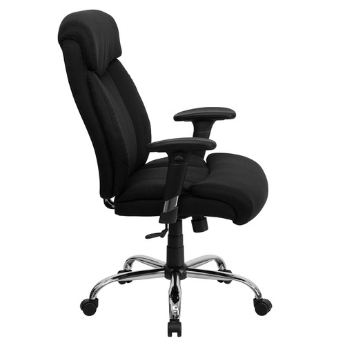 Big & Tall 350 lb. Capacity Big & Tall Black Fabric Office Chair with Arms , #FF-0301-14