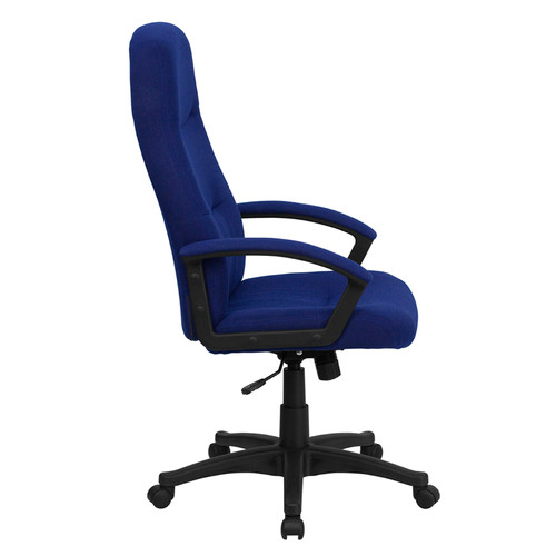 High Back Navy Blue Fabric Executive Swivel Office Chair , #FF-0284-14