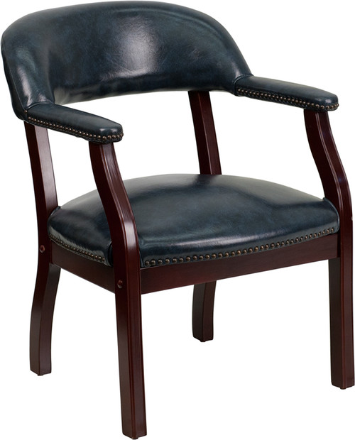 Navy Vinyl Luxurious Conference Chair , #FF-0471-14