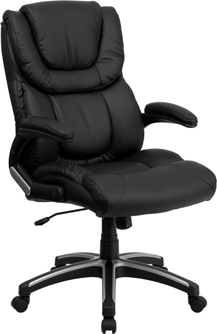 High Back Black Leather Executive Office Chair , #FF-0157-14