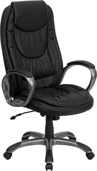 High Back Black Leather Executive Swivel Office Chair , #FF-0177-14