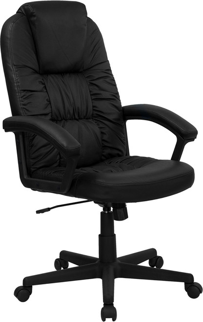 High Back Black Leather Executive Swivel Office Chair , #FF-0202-14