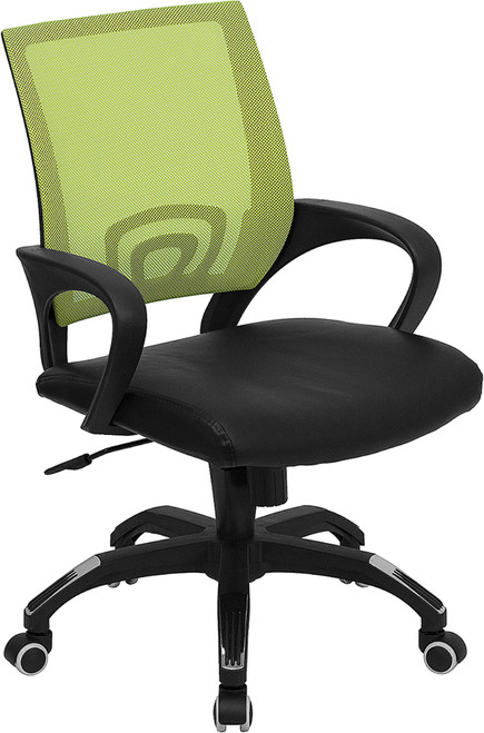 green and black office chair