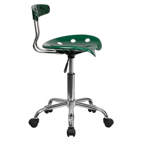 Vibrant Green and Chrome Computer Task Chair with Tractor Seat , #FF-0405-14