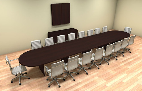 Modern Racetrack 20' Feet Conference Table, #CH-AMB-C3