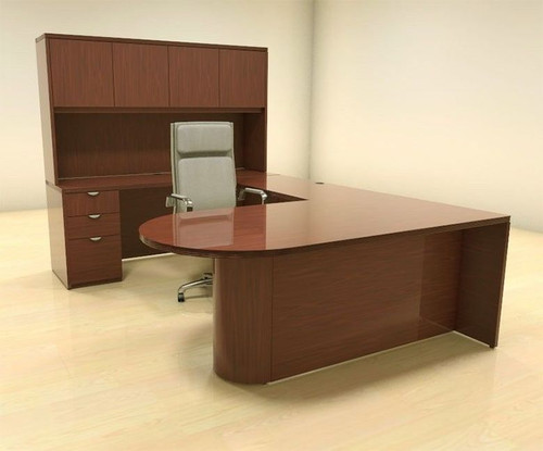 5pc U Shaped Modern Contemporary Executive Office Desk Set, #CH-JAD-U13