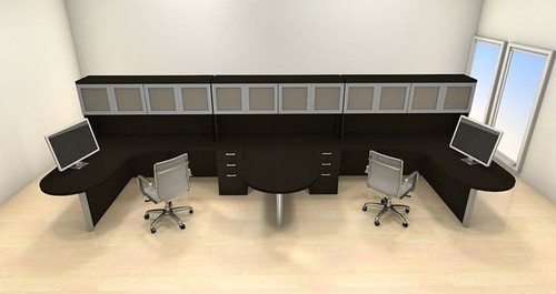 Two Persons Modern Executive Office Workstation Desk Set, #CH-AMB-S58