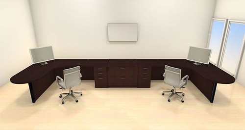 Two Persons Modern Executive Office Workstation Desk Set, #CH-AMB-S72